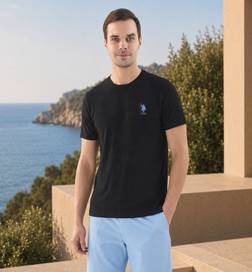 Innerwear Solid Cotton T Shirt For Men - Regular Fit, Crew Neck (Black), M