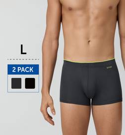 Grey & Black Men Trunk (Solid, Pack of 2) - M