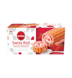 Swiss Roll Cream & Strawberry Cake