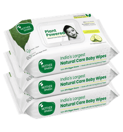 Plant powered natural baby wipes cucumber (60X3)