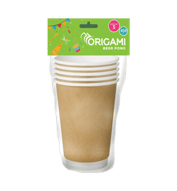 Disposable & Leakproof Biodegradable Party Paper Cups - 450 ml Glass , 5 Pcs