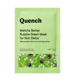 Bubble Face Sheet Mask with Matcha Green Tea Anti-Oxidants For Deep Cleansing