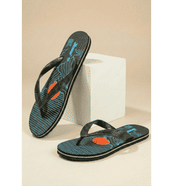 Men'S Slippers For Daily Use-Black Sky Blue, 10 UK