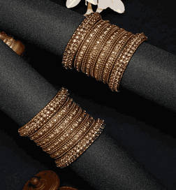 Fashion Jewellery Traditional Gold Plated Bracelet Bangles Set for Girls and Women (2.4)