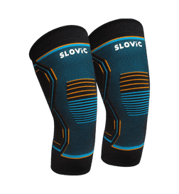 Gym & Sports Compression Knee Support Sleeve (Size L, Black, Blue)