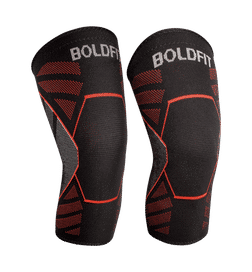 Elastic Nylon Knee Support Caps Brace (Medium, 1 Pair, Black)