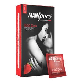 Xotic Strawberry Flavoured Condoms | 10 pcs | Extra Dotted & Lubricated Latex Condoms | For Enhanced Pleasure of Both
