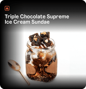 Triple Chocolate Supreme Ice Cream Sundae