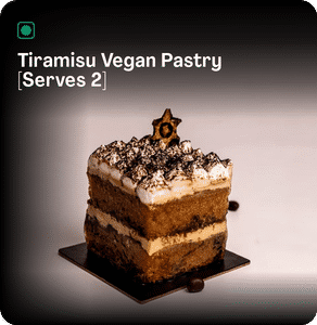 Tiramisu Vegan Pastry [serves 2]