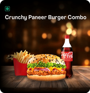 Crunchy Paneer Burger Combo