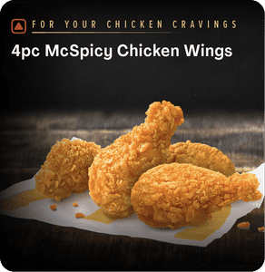4 Pc McSpicy Chicken Wings