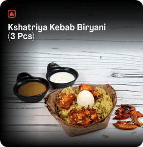 Kshatriya Kebab Biryani (3 Pcs)