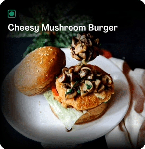 Cheesy Mushroom Burger