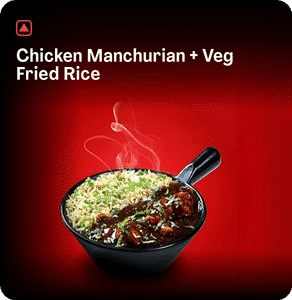 Chicken Manchurian + Veg Fried Rice