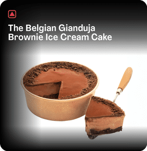 The Belgian Gianduja Brownie Ice Cream Cake (250 Ml)