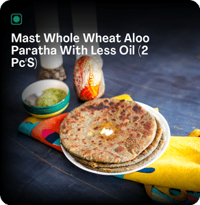 Mast whole wheat aloo paratha with less oil (2 pc's)