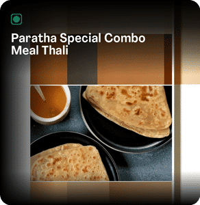 Paratha special combo meal thali