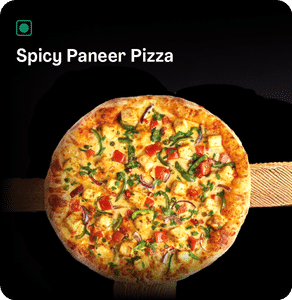 Spicy paneer pizza