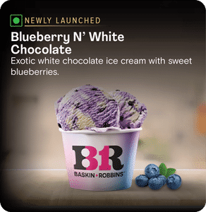 Blueberry 'N White Chocolate Ice Cream