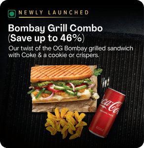 Bombay Grill Sandwich + Side + Coke