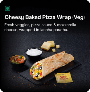 Cheese Baked Pizza Wrap (Veg)