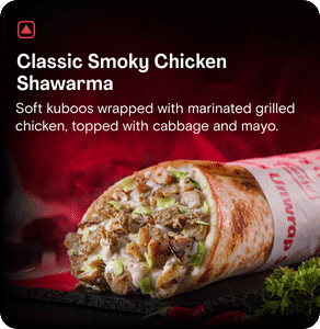 Classic Smoky Chicken Shawarma.