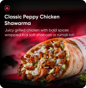 Classic Peppy Chicken Shawarma