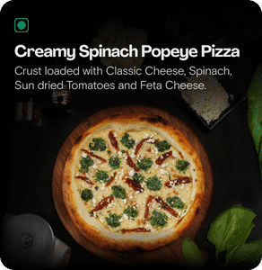 Creamy Spinach Popeye Pizza