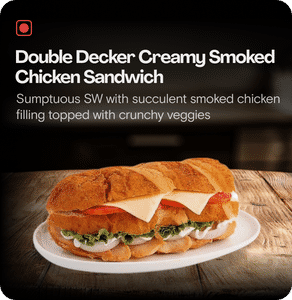Double Decker Creamy Smoked Chicken Sandwich