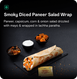 Diced Smoky Paneer Salad Wrap