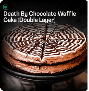 Death by Chocolate Waffle Cake (Single Layer)