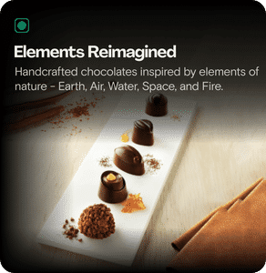 Elements Reimagined - Nature inspired 5 Chocolate Pralines