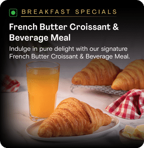 French Butter Croissant and Beverage Meal