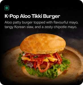 Korean Aloo Tikki Burger
