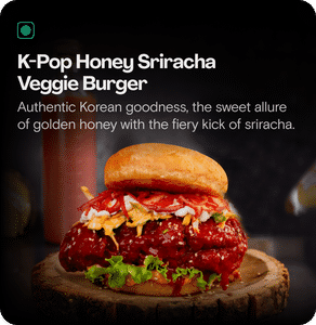 Korean Honey Sriracha Veggie Burger