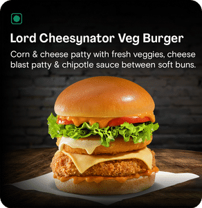 Lord Cheesynator Veg Burger