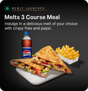 Melts 3 Course Meal for 1 - Veg