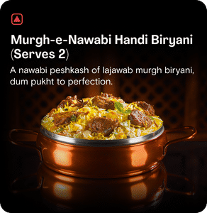 Murgh-e-Nawabi Handi Biryani (Serves 2)