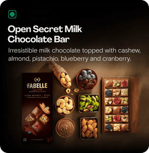 Open Secret - Milk Chocolate Bar with Visible Nuts & Berries