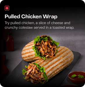 Pulled Chicken & Cheese Wrap