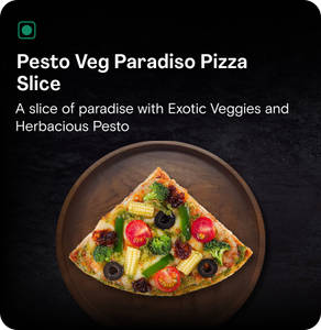 Pesto Veg Paradiso Pizza Slice