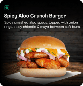 Spicy Aloo Crunch Burger