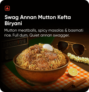 Swag Annan Mutton Kefta Biryani (Boneless)