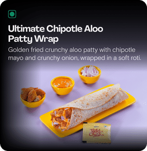 Ultimate Chipotle Aloo Patty Wrap.