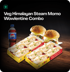 Veg Himalayan Steam Momo 8Pc + Veg Moburg 2Pc + 2 Pepsi 250ml