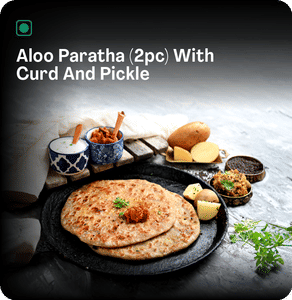 Aloo Paratha (2pc) With Curd And Pickle