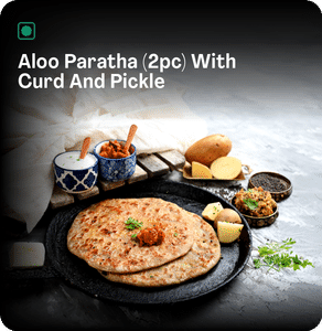 Aloo Paratha (2pc) With Curd And Pickle