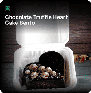 Chocolate Truffle Heart Cake Bento
