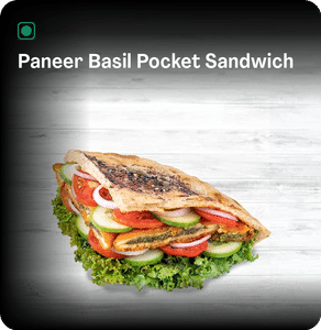 Paneer Basil Pocket Sandwich