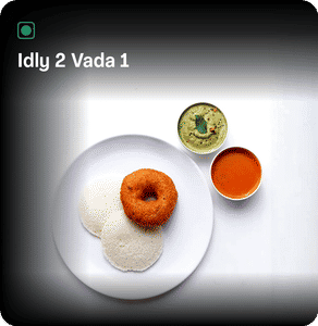 Idly 2 vada 1